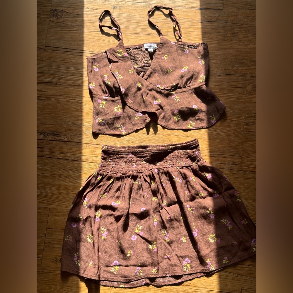 Adorable for Summer and Festivals; Small Crop top and Mini Skirt